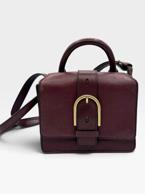 Fossil Wiley Leather Top Handle Crossbody Bag Maroon